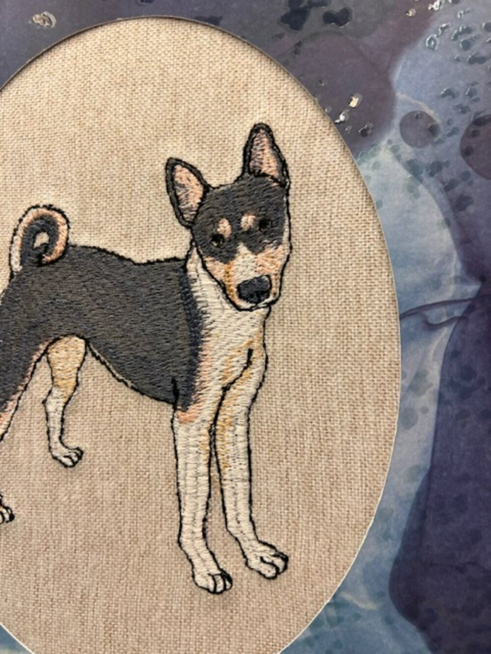 Homemade Dog Embroidered Framed Art 8X10 - Picture 2 of 6